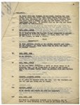 Moe Howard's 26pp. Script Dated May 1943 for The Three Stooges Film ''A Gem of a Jam'' -- With 5 Additional Pages of Script Changes -- Archival Repair to Cover, Otherwise Very Good Condition